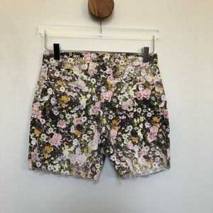 Madewell Cut Off Floral Jean Shorts Size 26